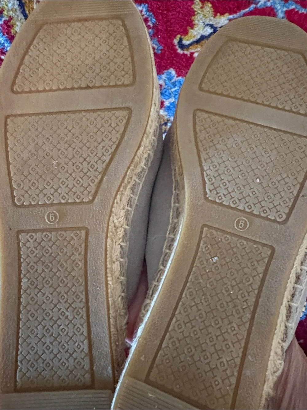 Tory Burch Light Taupe Suede Espadrille Slip-On Mules